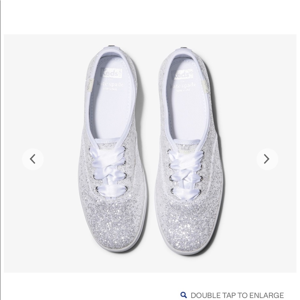 KEDS Champion Glitter White Wedding Shoes. Worn once!